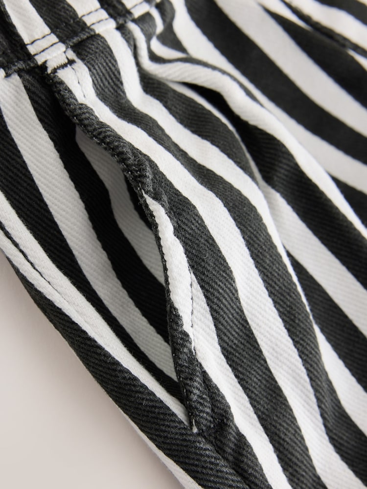Black/White Stripe Regular Fit Pull On Barrel Trousers (3mths-7yrs) - Image 9 of 9 Black/White Stripe Regular Fit Pull On Barrel Trousers (3mths-7yrs) - Image 9 of 9