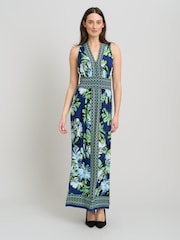 Gina Bacconi Marisa Vネック・ノースリーブマキシドレス - 画像 1 / 5