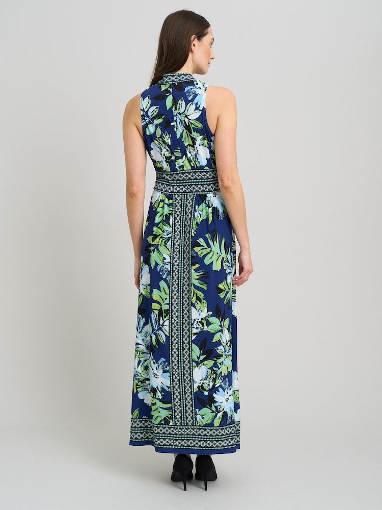 Gina Bacconi Marisa Vネック・ノースリーブマキシドレス - 画像 2 / 5