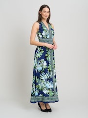 Gina Bacconi Marisa Vネック・ノースリーブマキシドレス - 画像 5 / 5