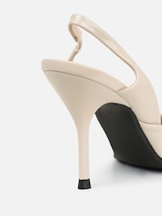 Simmi London Cream Darcia Slingback Court Shoes - Image 3 of 4