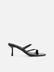 Simmi London Black Tanya Toe Thong Mules - Image 2 of 4