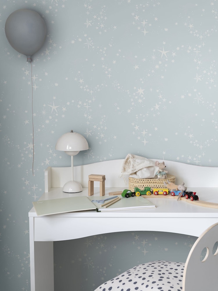 Galerie Wallcoverings Blue Resan Star 10.05M Wallpaper - Image 1 of 2