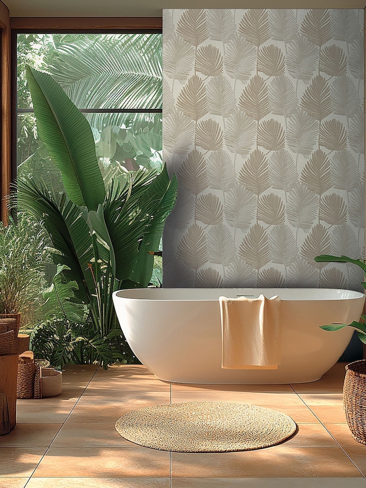 Galerie Wallcoverings Beige Horizon Tree Leaf 10.05M Wallpaper - Image 1 of 5