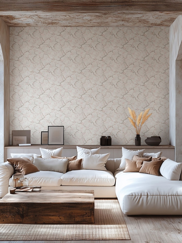 Galerie Wallcoverings Beige Horizon Floral 10.05M Wallpaper - Image 1 of 5