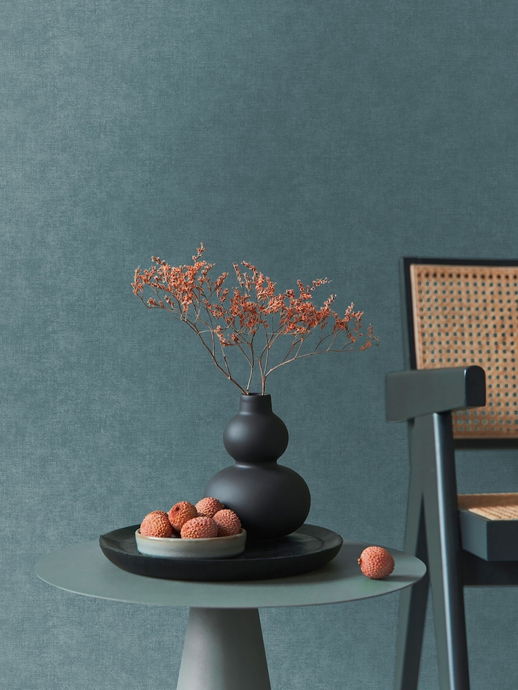 Galerie Wallcoverings Blue Horizon Plain Texture 10.05M Wallpaper - Image 1 of 3