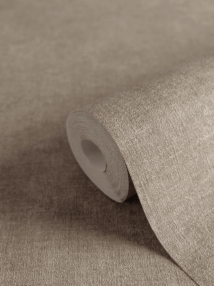 Galerie Wallcoverings Brown Horizon Plain Texture 10.05M Wallpaper - Image 4 of 4