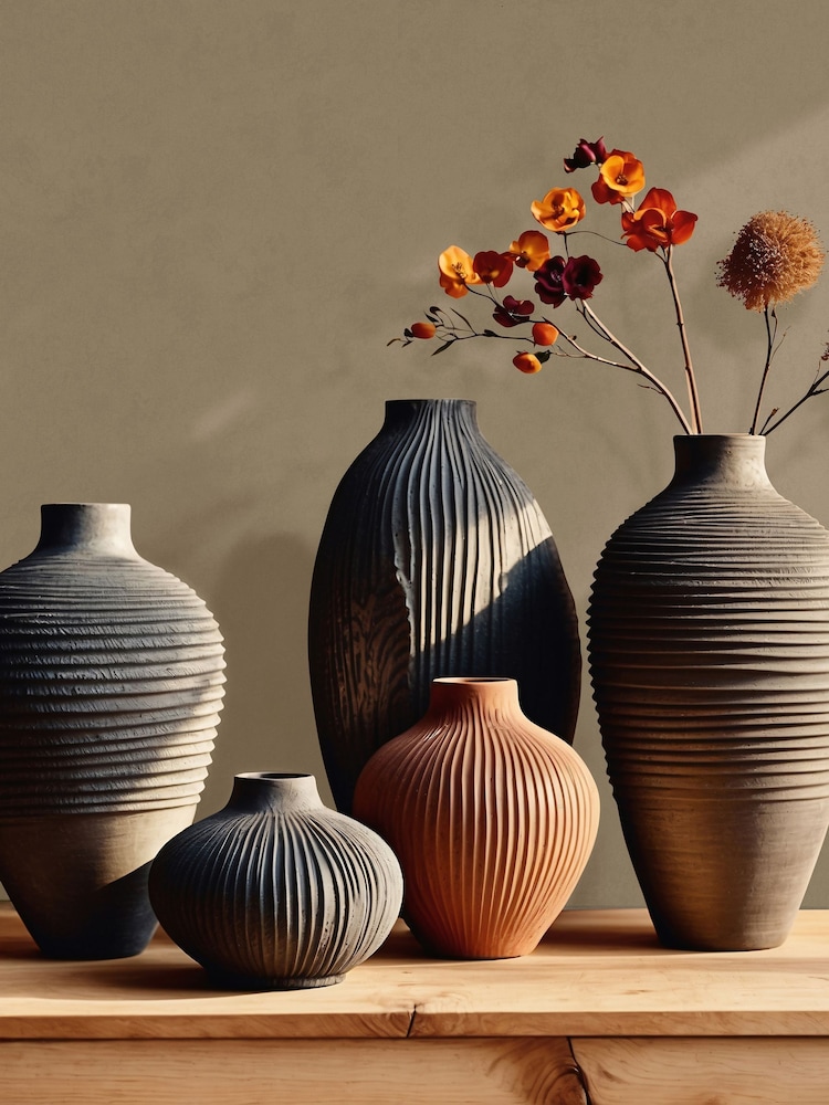 Galerie Wallcoverings Beige Terra Plain Texture Clay 10.05M Wallpaper - Image 1 of 2