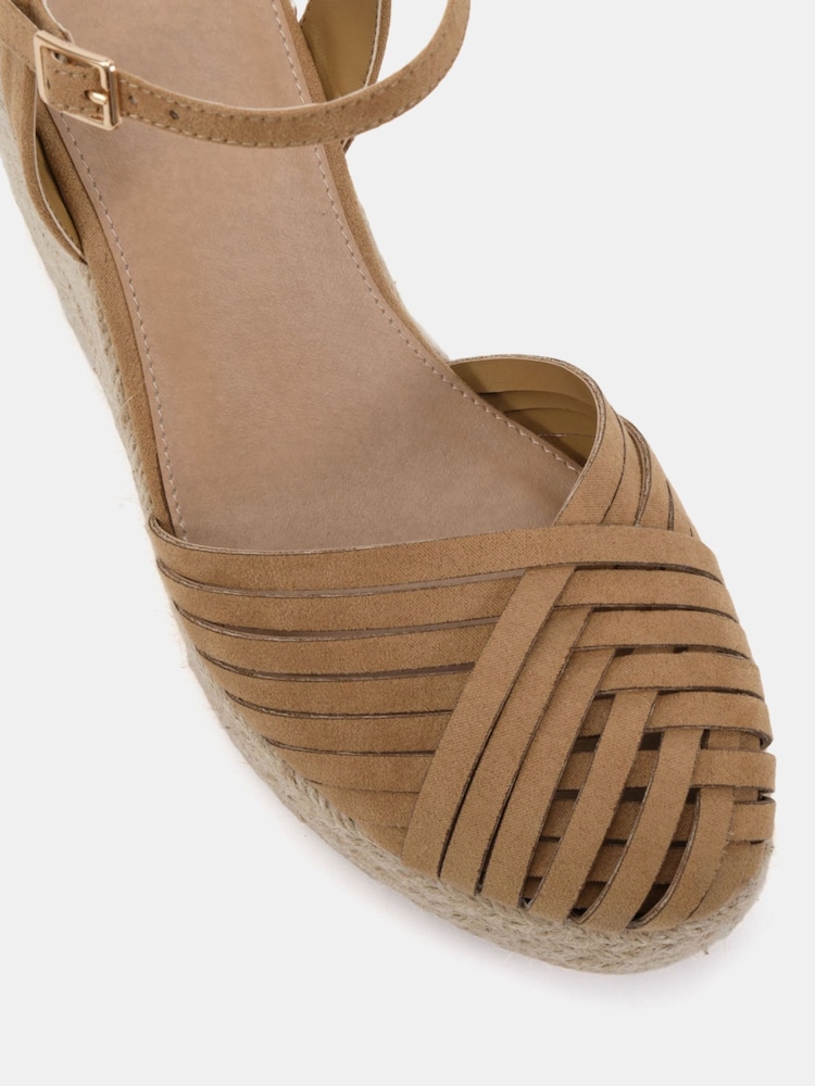 Novo Natural Standard Fit Brielle Closed Toe Platform Espadrille Sandals - Image 6 of 6