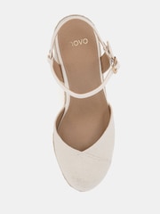Novo White Brielle Closed Toe Platform Espadrille Sandals - Image 5 of 6