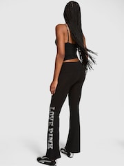 Victoria's Secret PINK Black Shine Foldover Leggings - Image 2 of 2
