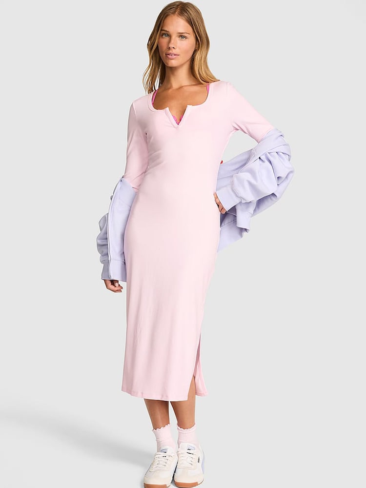Victoria's Secret Pink Pink Tulip Ribbed Midi Dress - Image 1 of 3