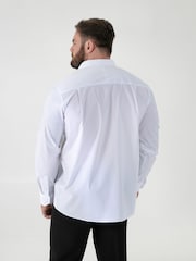 ホワイト - D 555 Oliver アルティメットシミ防止加工ノンアイロンストレッチシャツ - 画像 3 / 9