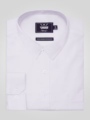 ホワイト - D 555 Oliver アルティメットシミ防止加工ノンアイロンストレッチシャツ - 画像 8 / 9