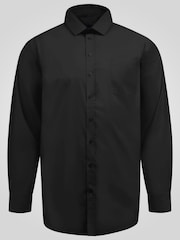 ブラック - D 555 Oliver アルティメットシミ防止加工ノンアイロンストレッチシャツ - 画像 6 / 9