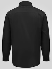 ブラック - D 555 Oliver アルティメットシミ防止加工ノンアイロンストレッチシャツ - 画像 7 / 9