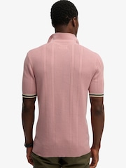 سپر ڈری بنا ہوا بناوٹ کی چھوٹی بازو پولو شرٹ - تصویر 2 از 7