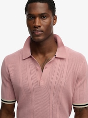 سپر ڈری بنا ہوا بناوٹ کی چھوٹی بازو پولو شرٹ - تصویر 4 از 7