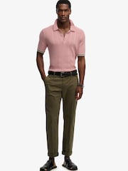 سپر ڈری بنا ہوا بناوٹ کی چھوٹی بازو پولو شرٹ - تصویر 5 از 7