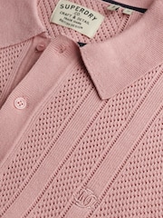 سپر ڈری بنا ہوا بناوٹ کی چھوٹی بازو پولو شرٹ - تصویر 7 از 7