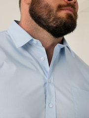 ブルー - D 555 Oliver アルティメットシミ防止加工ノンアイロンストレッチシャツ - 画像 4 / 9