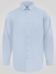 ブルー - D 555 Oliver アルティメットシミ防止加工ノンアイロンストレッチシャツ - 画像 6 / 9