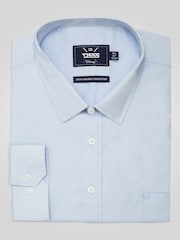 ブルー - D 555 Oliver アルティメットシミ防止加工ノンアイロンストレッチシャツ - 画像 8 / 9