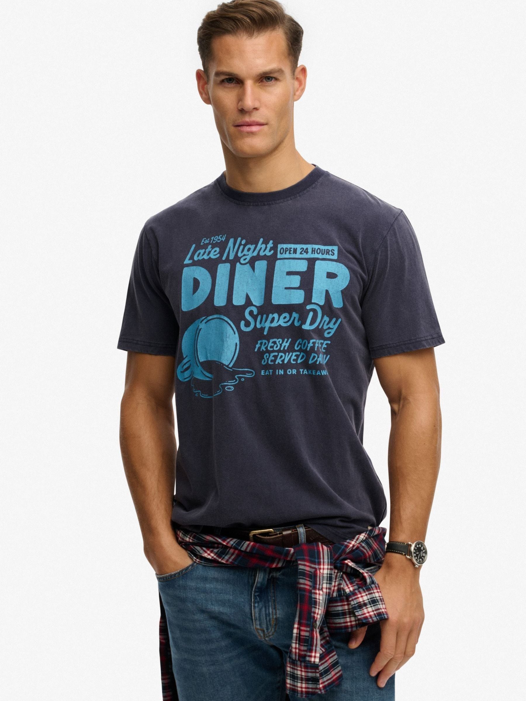 Superdry Men's Blue Loose T-Shirt Local Business - Image 2