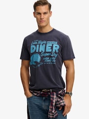 Superdry Blue Local Business Loose T-Shirt - Image 1 of 7