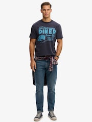 Superdry Blue Local Business Loose T-Shirt - Image 4 of 7