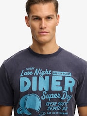 Superdry Blue Local Business Loose T-Shirt - Image 5 of 7
