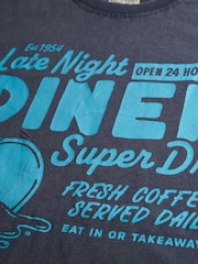 Superdry Blue Local Business Loose T-Shirt - Image 7 of 7