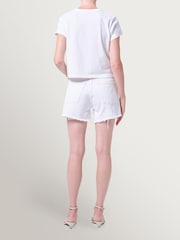 AGOLDE White Parker Long Distressed Denim Shorts - Image 2 of 10