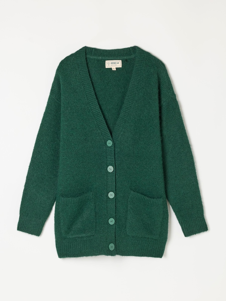 FatFace Lou Jade Green Longline Knitted Cardigan - Image 5 of 5 FatFace Lou Jade Green Longline Knitted Cardigan - Image 5 of 5
