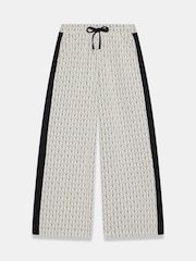 Mint Velvet Black Jacquard Wide Trousers - Image 7 of 8