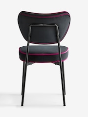 Rockett St George Set of 2 Charcoal Grey Signature Velvet Perfect Dining Chairs - Image 8 of 8