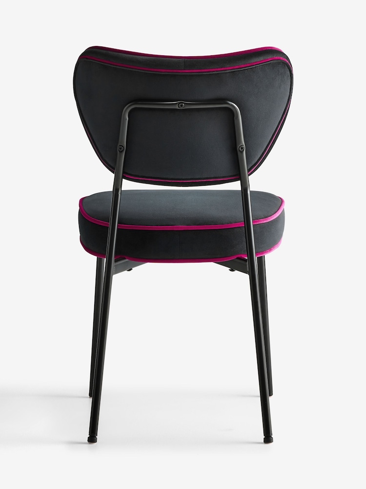Rockett St George Set of 2 Charcoal Grey Signature Velvet Perfect Dining Chairs - Image 8 of 8 Rockett St George Set of 2 Charcoal Grey Signature Velvet Perfect Dining Chairs - Image 8 of 8