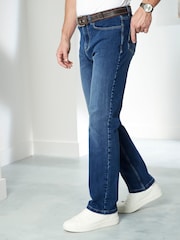 Cotton Traders Blue Ultimate Comfort 4-Way Stretch Straight Fit Jeans - Image 2 of 2