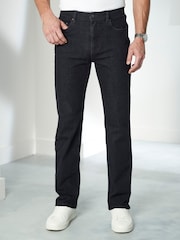 Cotton Traders Black Ultimate Comfort 4-Way Stretch Straight Fit Jeans - Image 1 of 2