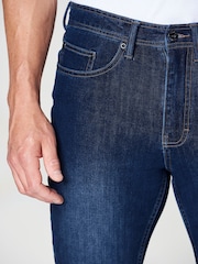 Cotton Traders Dark Blue Ultimate Comfort 4-Way Stretch Slim Fit Jeans - Image 4 of 5