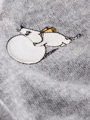 Cath Kidston Grey Moomins Faux Fur Collar Cardigan - Image 2 of 3