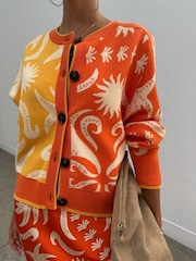 Never Fully Dressed Orange Western Cheryl Cardigan - Image 1 of 4