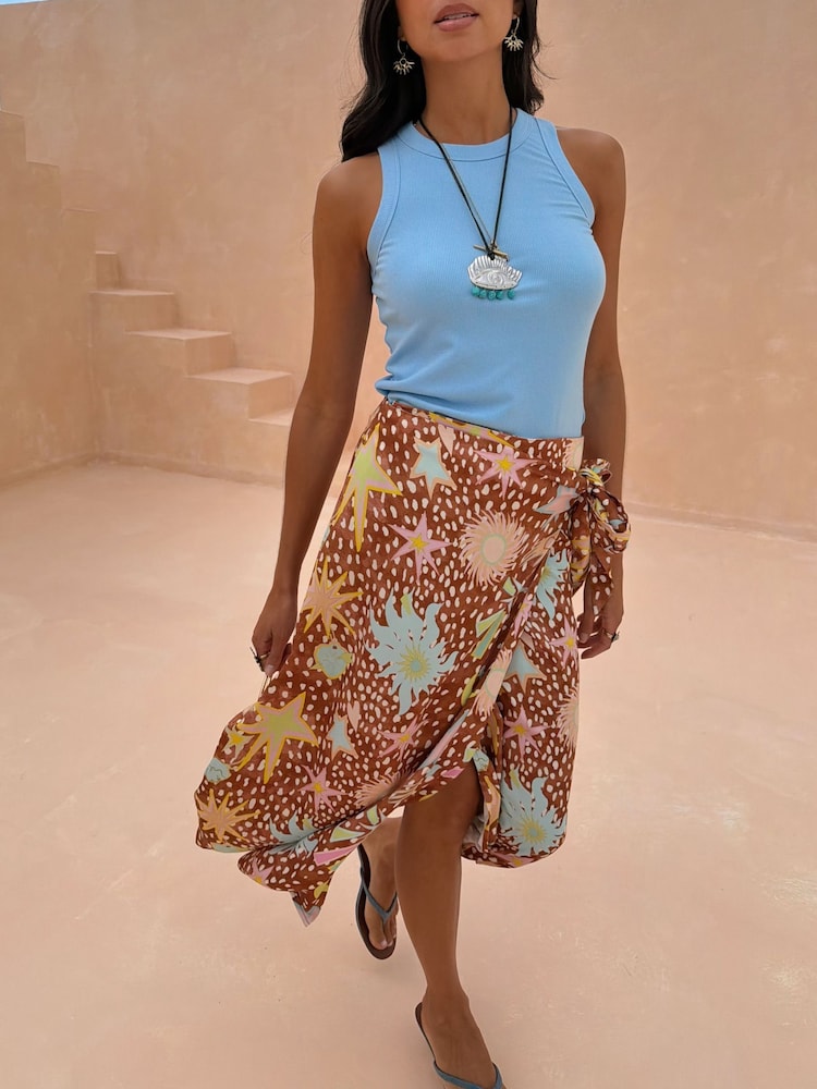 Never Fully Dressed Brown Star Jaspre Skirt - Image 1 of 5 Never Fully Dressed Brown Star Jaspre Skirt - Image 1 of 5