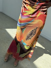 Never Fully Dressed Orange Rio Mesh Dress - Image 4 of 5