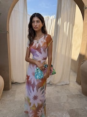 Never Fully Dressed Pink Soleil Luna Mesh Dress - Image 2 of 5