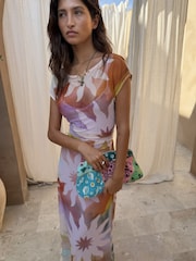 Never Fully Dressed Pink Soleil Luna Mesh Dress - Image 3 of 5