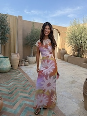 Never Fully Dressed Pink Soleil Luna Mesh Dress - Image 5 of 5