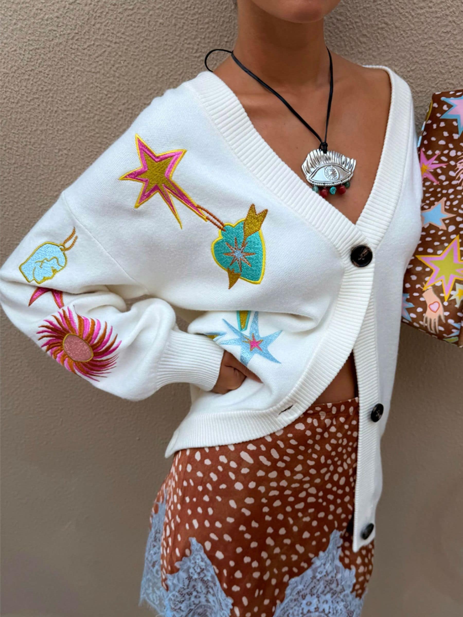 Buy Never Fully Dressed White Mystical Martha Cardigan from Next