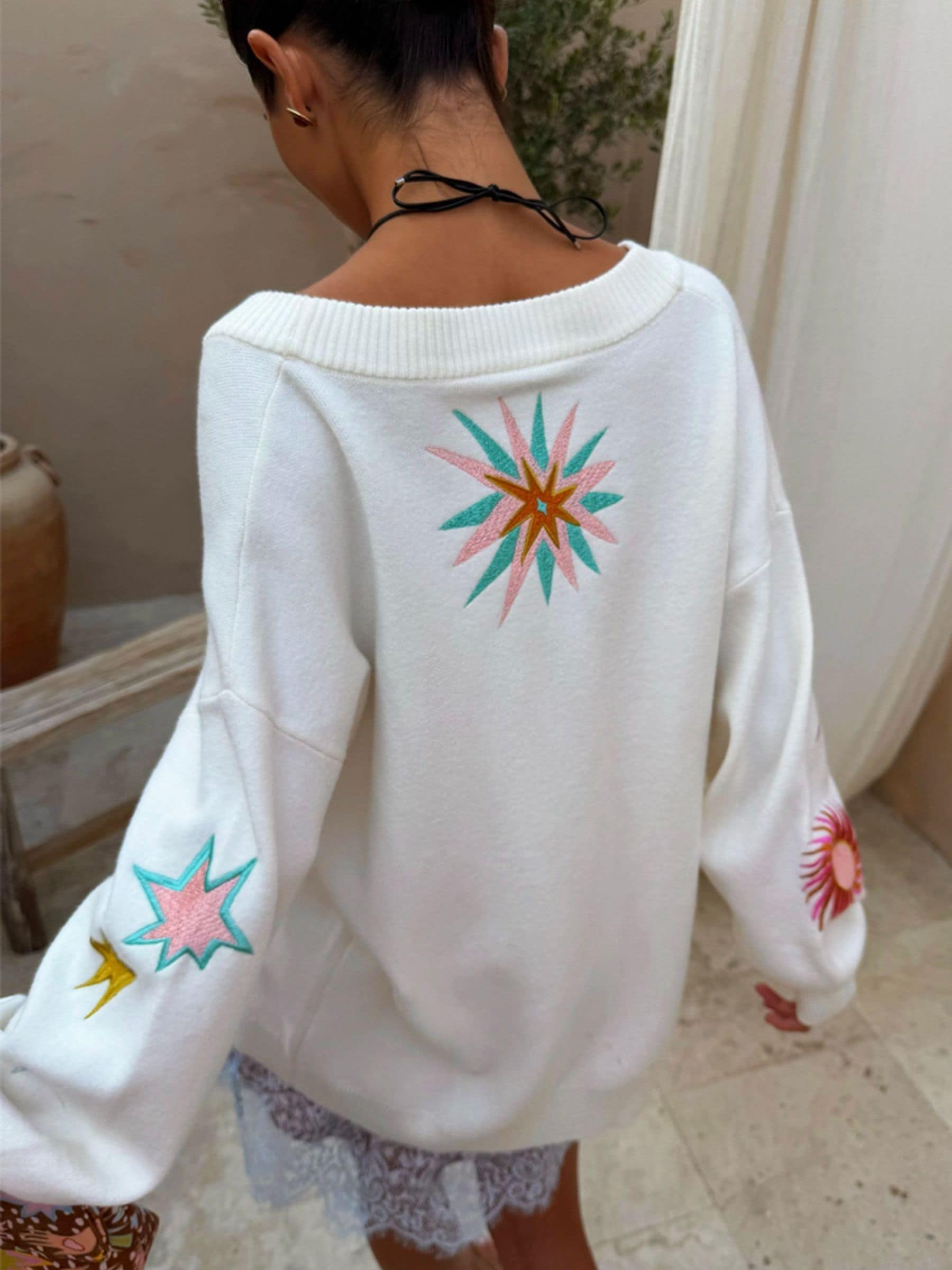 Cumpără Alb - Cardigan Mystical Martha Never Fully Dressed from