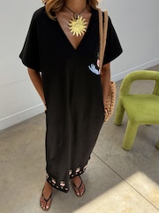 Never Fully Dressed Black Celestial T-Shirt Dress - Image 2 of 5